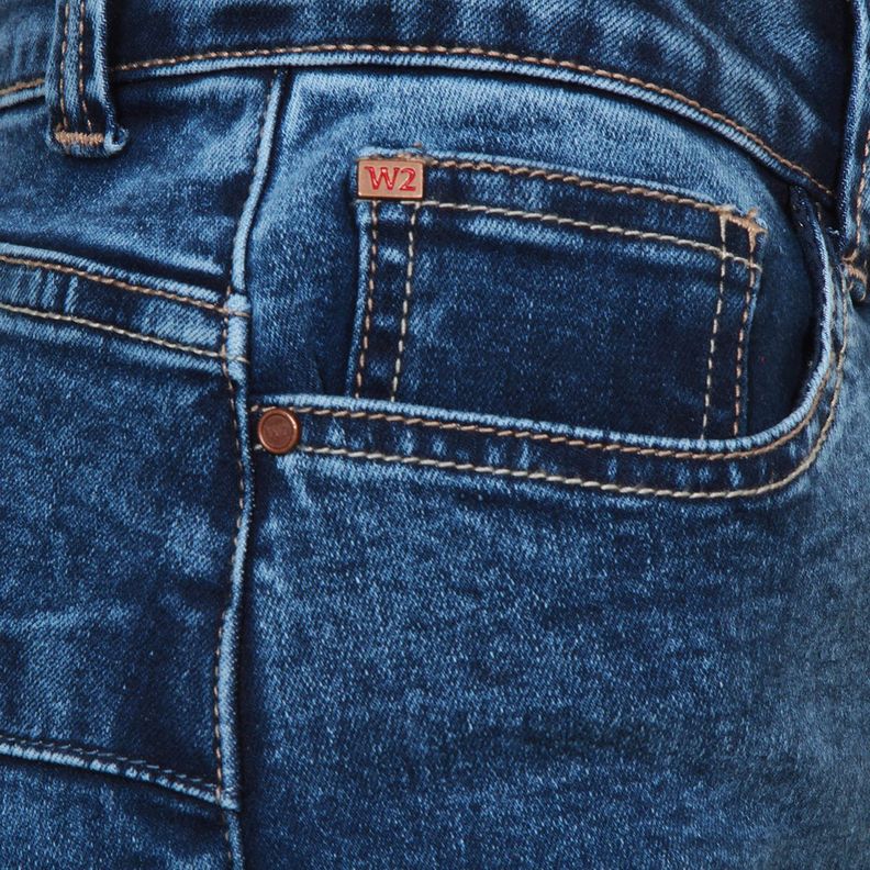 Jeans Wide Leg Pretina Basica 1 Boton Tiro Alto-7