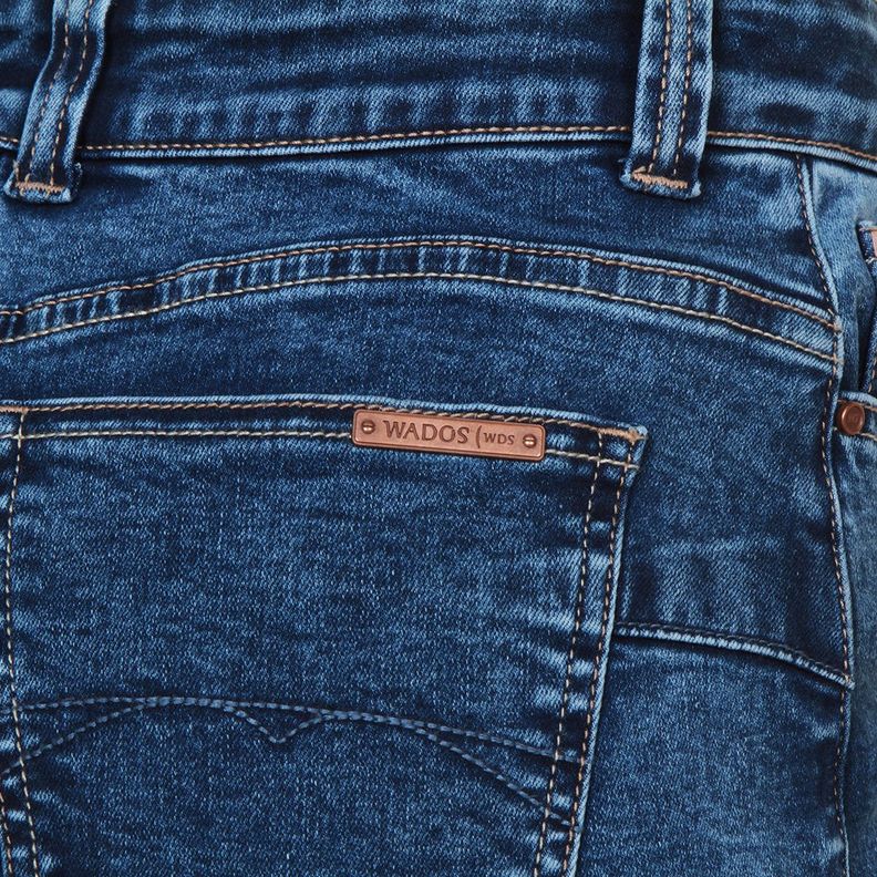 Jeans Wide Leg Pretina Basica 1 Boton Tiro Alto-8