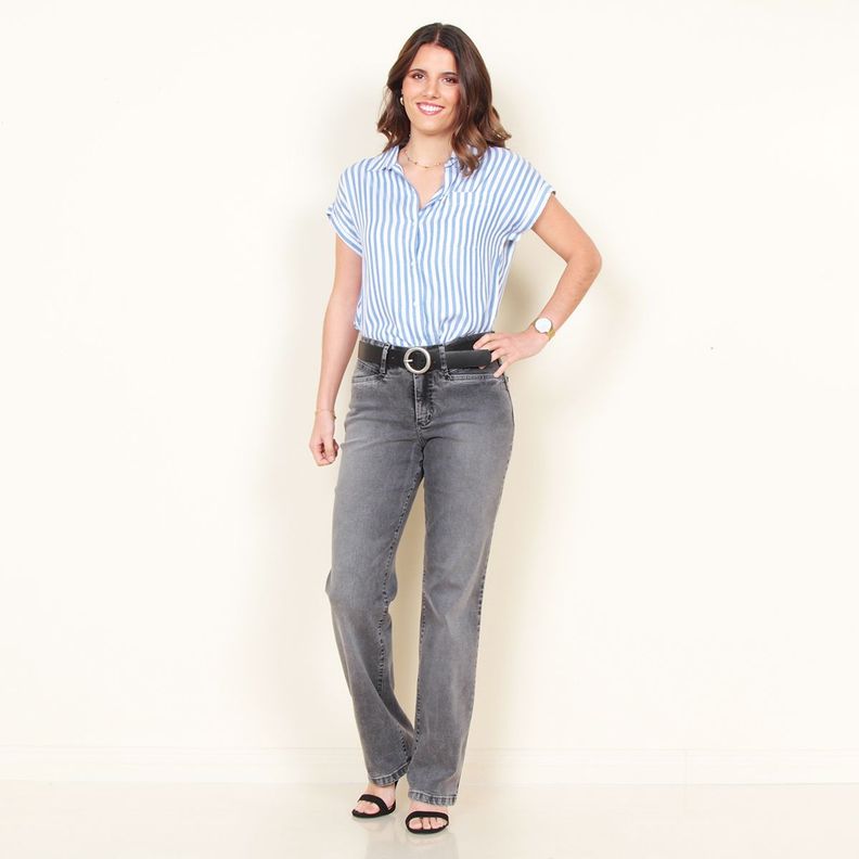 Jeans Recto Clasico Tiro Alto Pretina 1 Boton-3