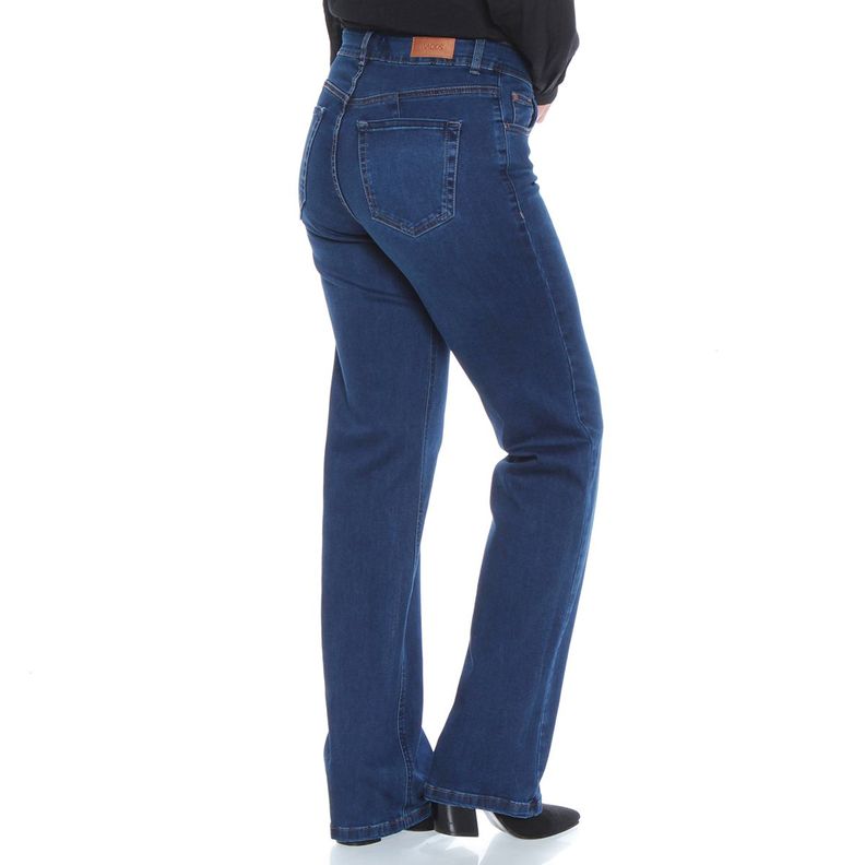 Jeans Recto  Tiro Alto Push Up Pretina 1 Boton-1
