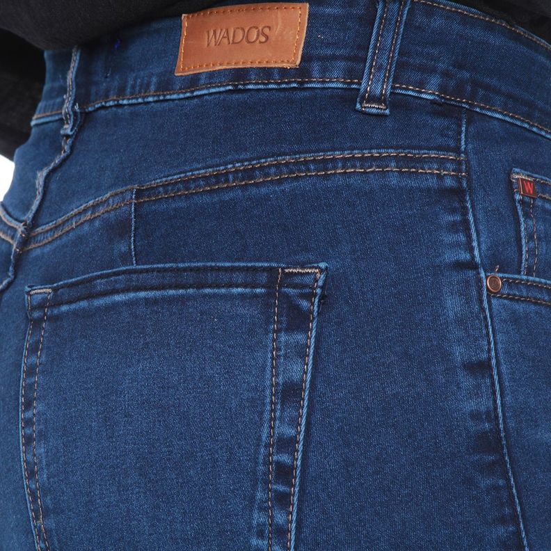 Jeans Recto  Tiro Alto Push Up Pretina 1 Boton-7