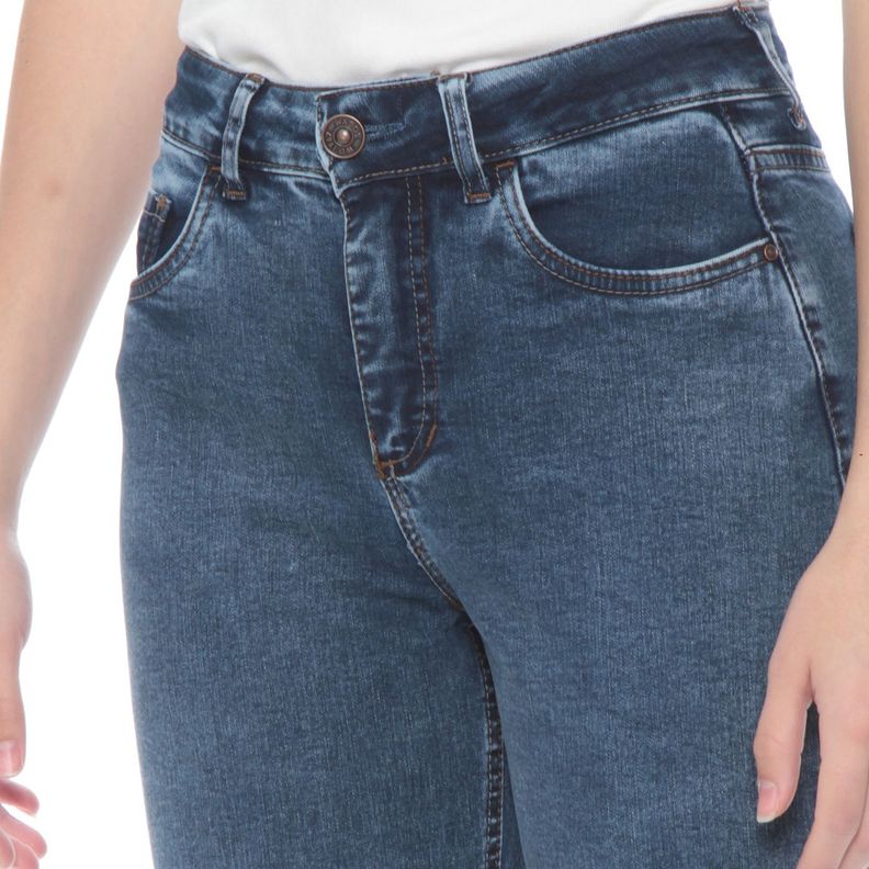 Jeans Pretina Basica Recto Tiro Alto 1 Boton-1