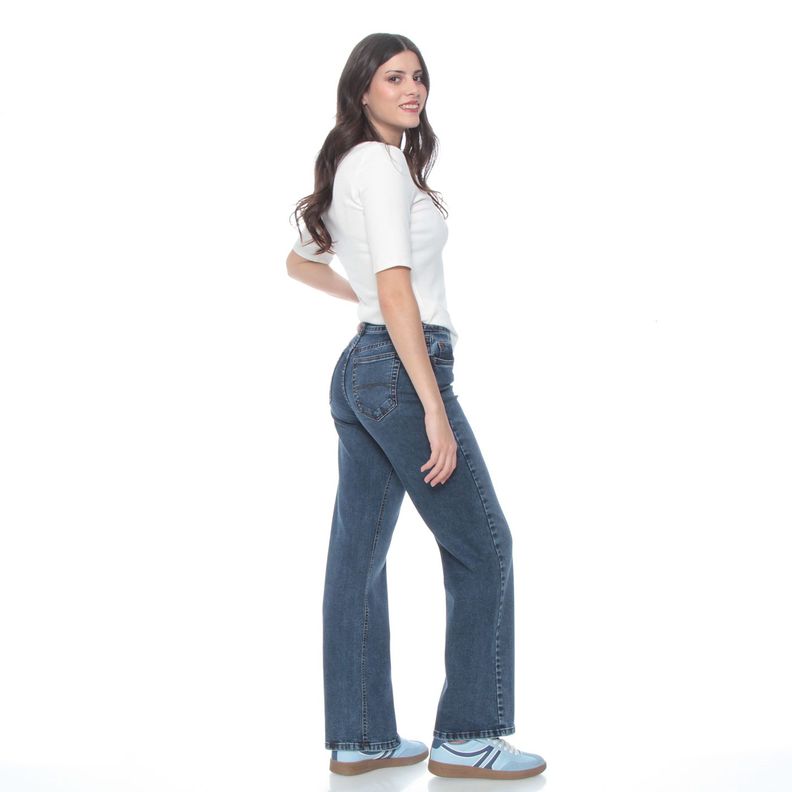 Jeans Pretina Basica Recto Tiro Alto 1 Boton-6
