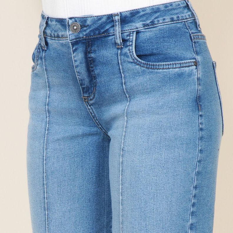Jeans Ballon Tiro Alto Alforza Basta Roll Up Pretina 1 Boton-2