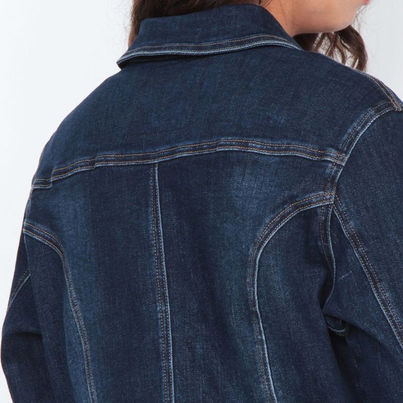 Chaqueta Manga Larga  Denim Con  Bolsillos-5