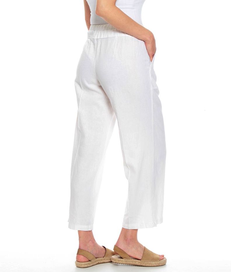 Pantalon Solido Palazzo  Pretina Elasticada Con Lazo Ajustable-1