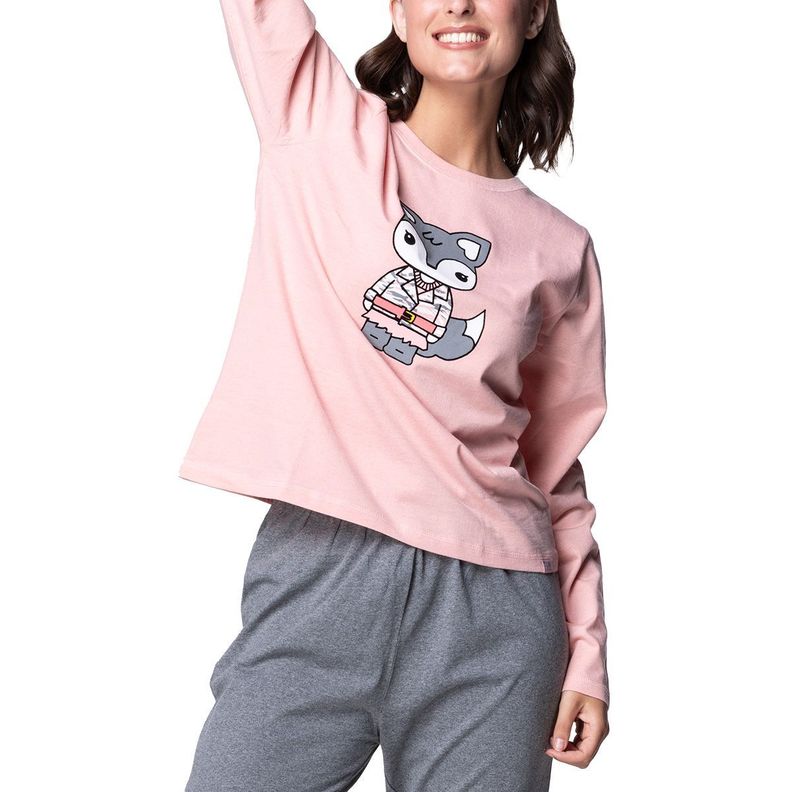 Pijama Algodón Mujer Invierno C4 TOP-2