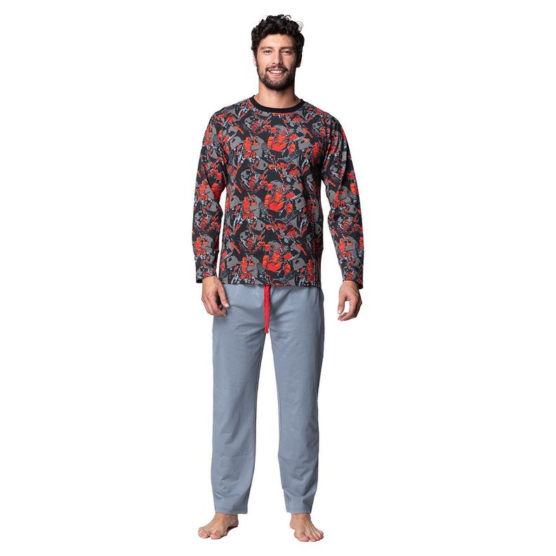 Pijama Hombre Invierno Algodón Deadpool C2 TOP-0