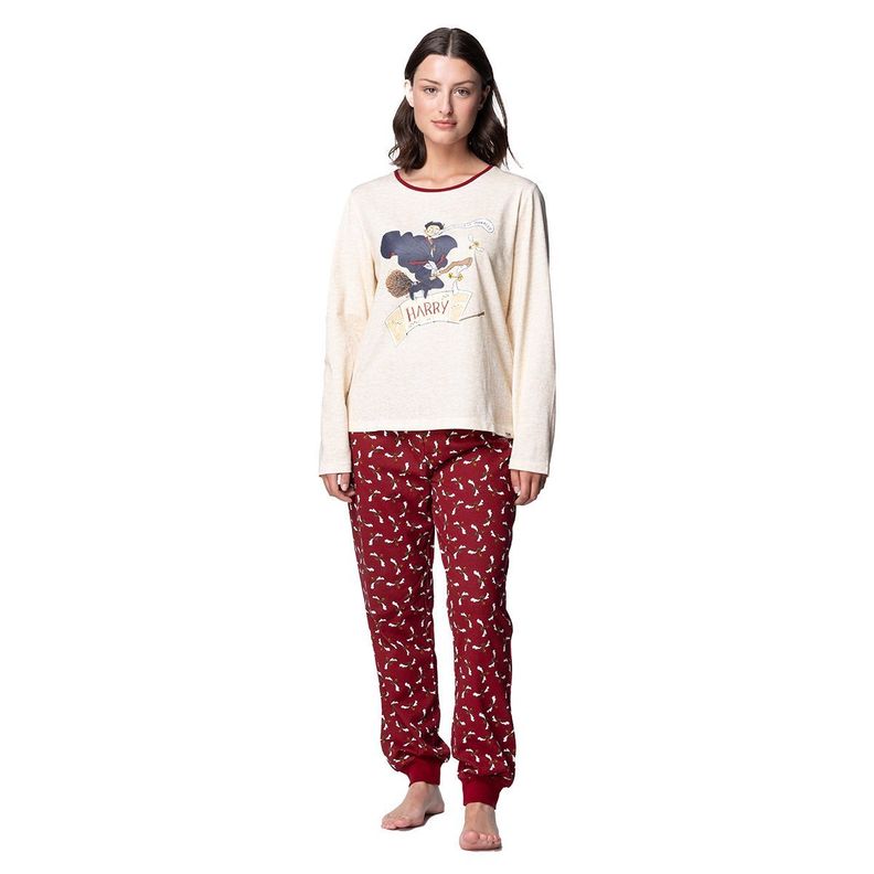 Pijama Largo Mujer Algodón Invierno Harry Potter C2 TOP-0