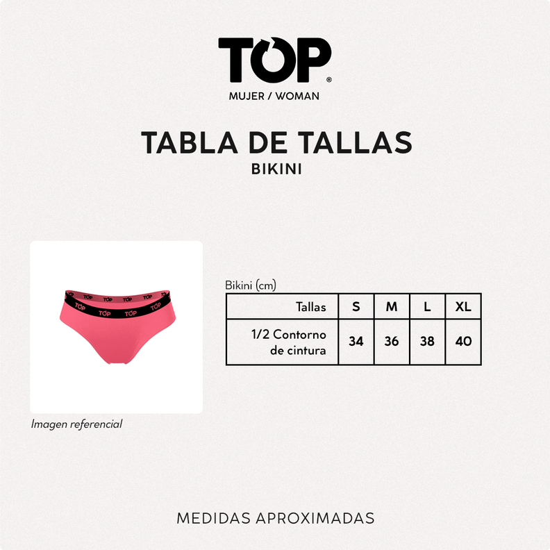 Calzón Bikini Algodón Pack 3 C8 Top-5