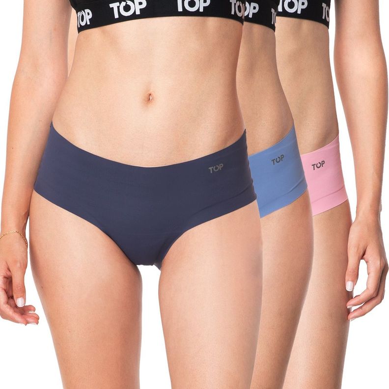Calzón Pantaletas Microfibra Corte Laser Pack 3 C2 TOP-0