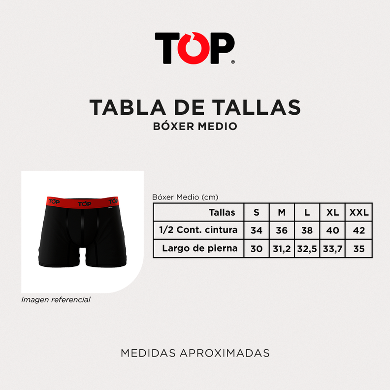 Bóxer Medio Algodón Pack 3 Neón C1 Top-4