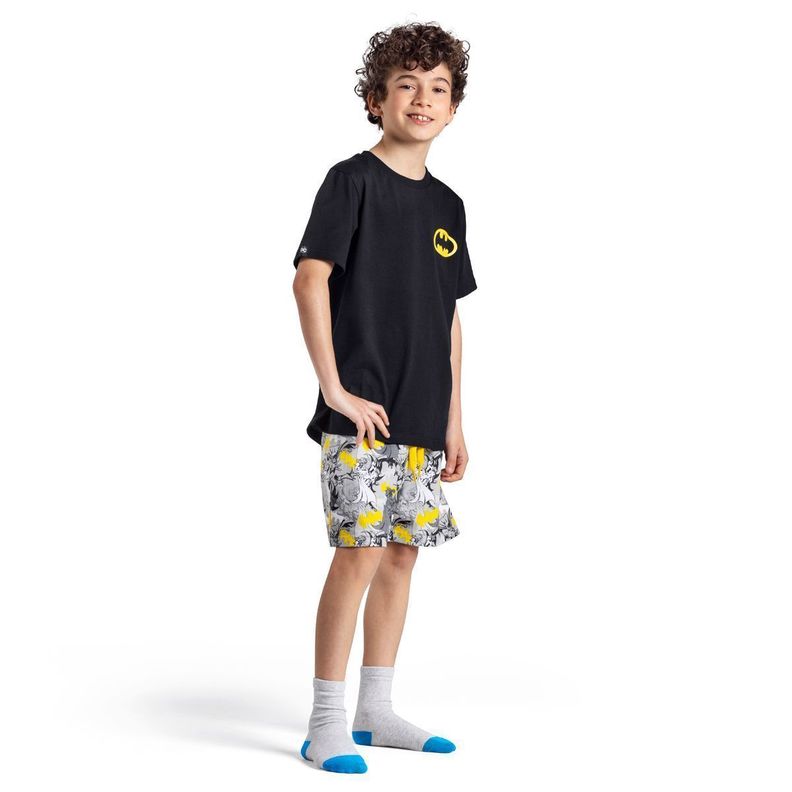 Pijama De Algodón Niño Verano Batman C1 Top-1