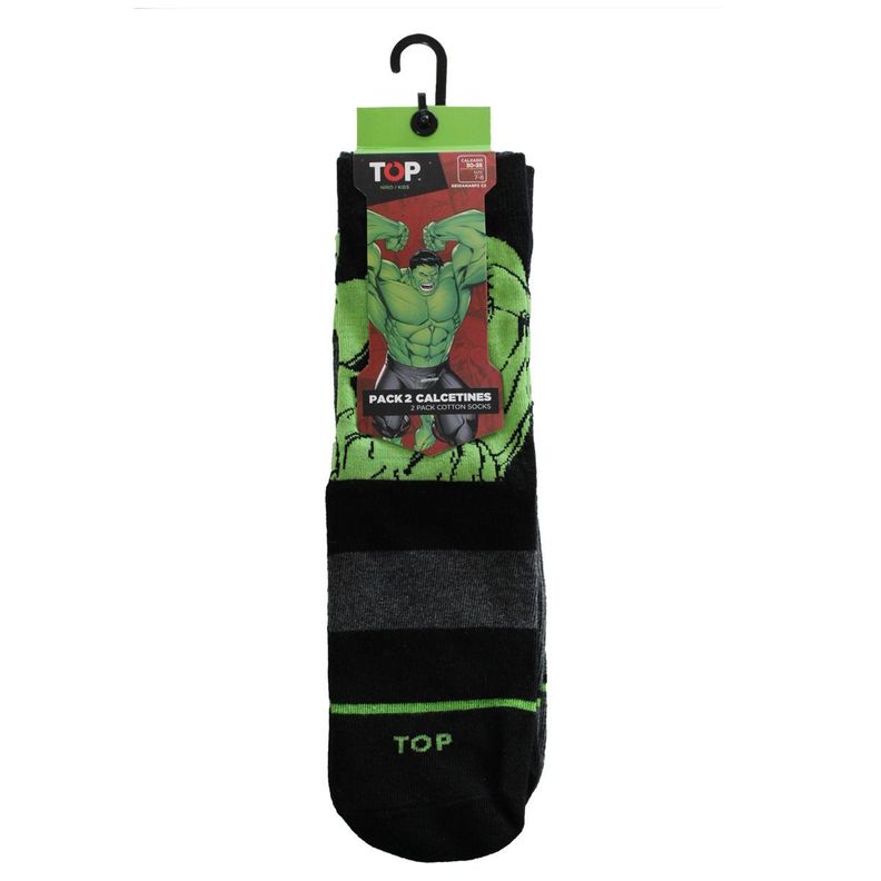 Calcetines Largos Niño Algodón Marvel Hulk Pack 2 C2 TOP-5