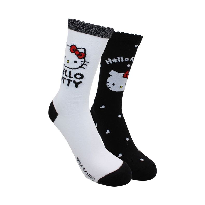 Calcetines Largos Nina Algodon Pack 2 Hello Kitty C2 TOP