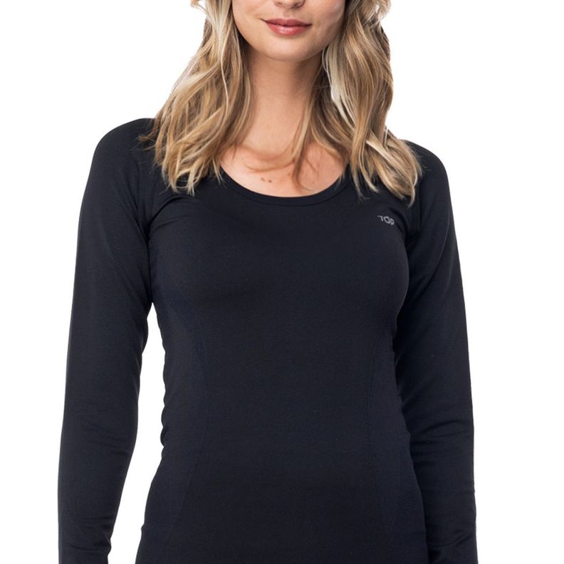 Camiseta Deportiva Primera Capa Microfibra Mujer Cuello Rebajado Redondo TOP-0