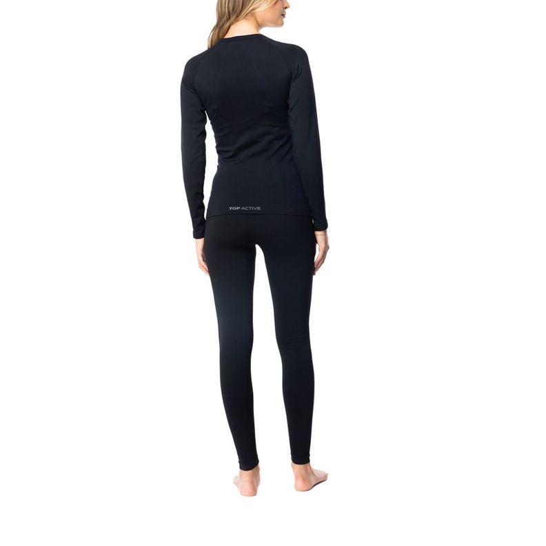 Camiseta Deportiva Primera Capa Microfibra Mujer Cuello Rebajado Redondo TOP-1