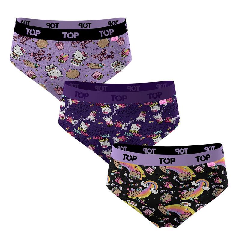 Calzón Pantaletas NIÑA Algodón Pack 3 Hello Kitty C2 TOP-0
