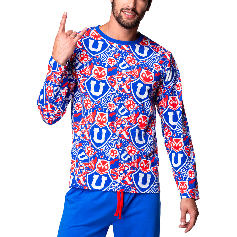 Pijama Hombre Invierno Algodón Universidad de Chile TOP-0