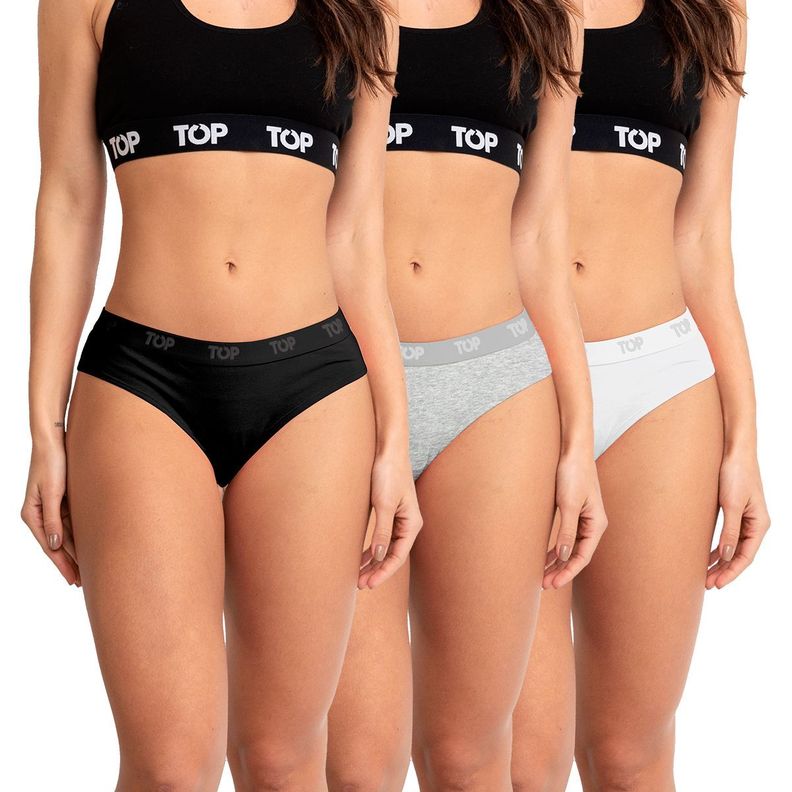 Calzón Bikini Algodón Pack 3 C11 Top-0