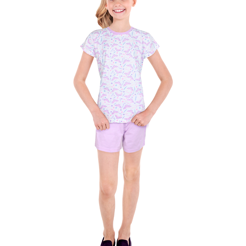 Pijama Niña Algodón Verano Dc Wonder Woman C2 Top-0