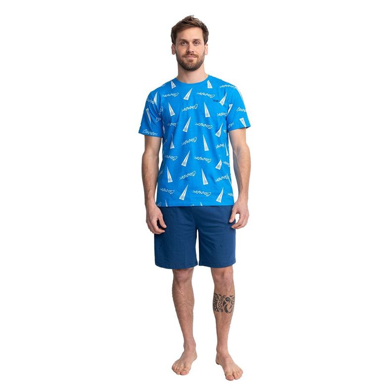 Pijama Hombre Algodón Verano Universidad Católica C1 Top-0