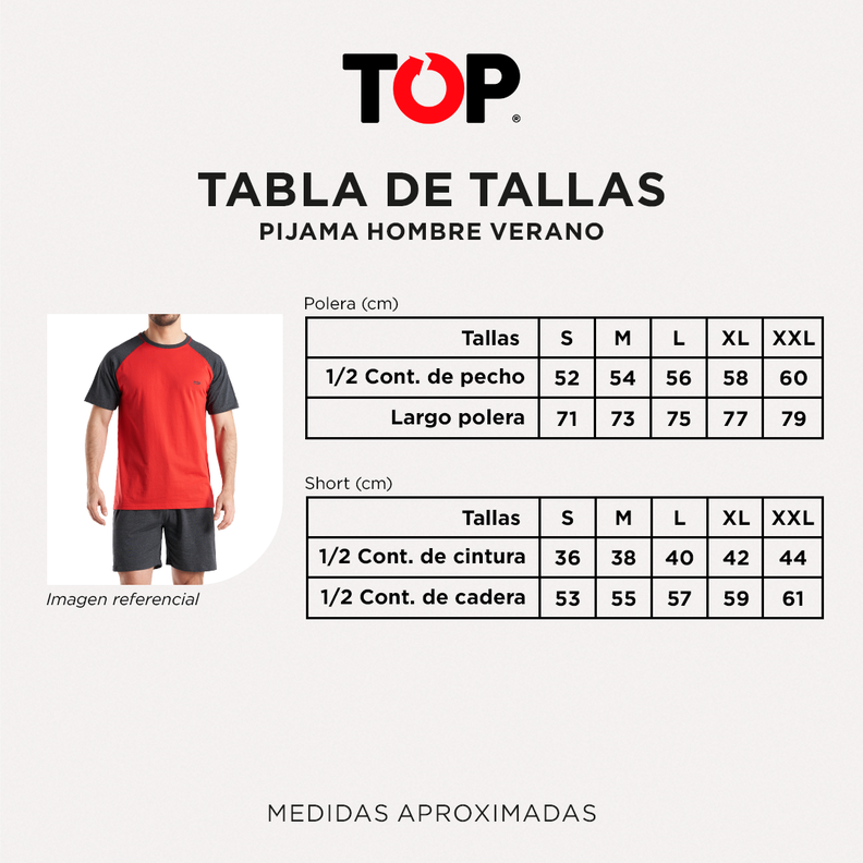 Pijama Hombre Algodón Verano Universidad Católica C1 Top-3