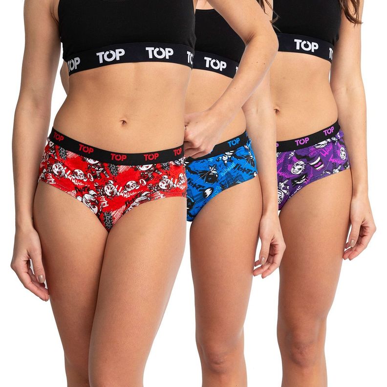 Calzón Pantaletas Algodón Con Elástico DC Pack 3 C3 TOP-0
