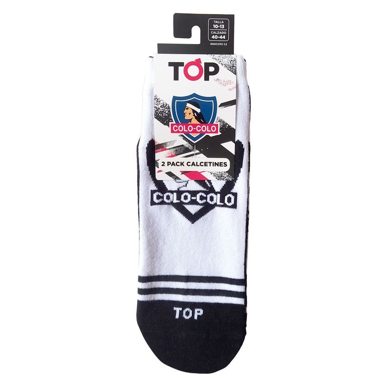Calcetines Tobilleros Algodón Pack 2 Colo-Colo C2 Top-4