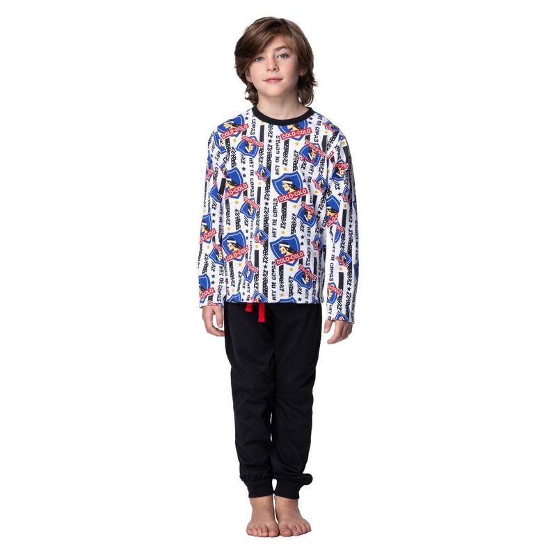 Pijama Largo Niño Invierno Algodón Colo-Colo TOP-0