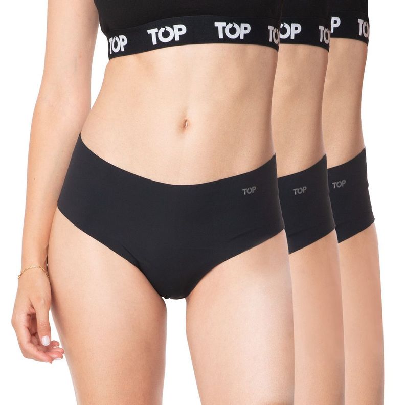 Calzón Pantaletas Microfibra Corte Laser Pack 3 C1 TOP-0