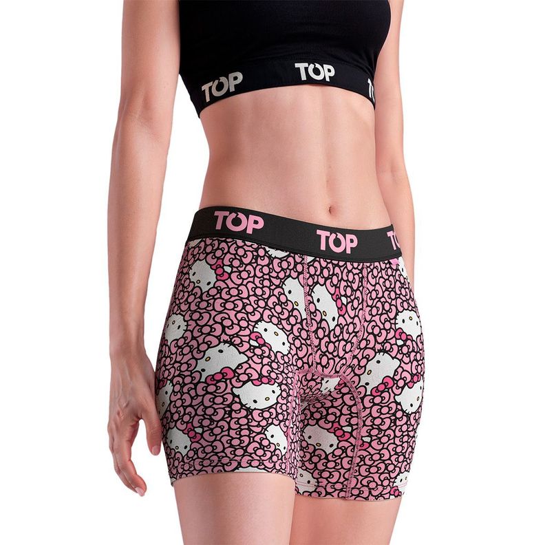 Bóxer Medio MUJER Algodón Pack 3 Hello Kitty C3 TOP-1