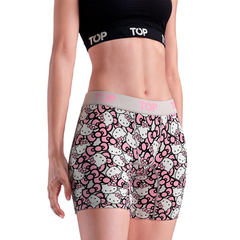 Bóxer Medio MUJER Algodón Pack 3 Hello Kitty C3 TOP-2
