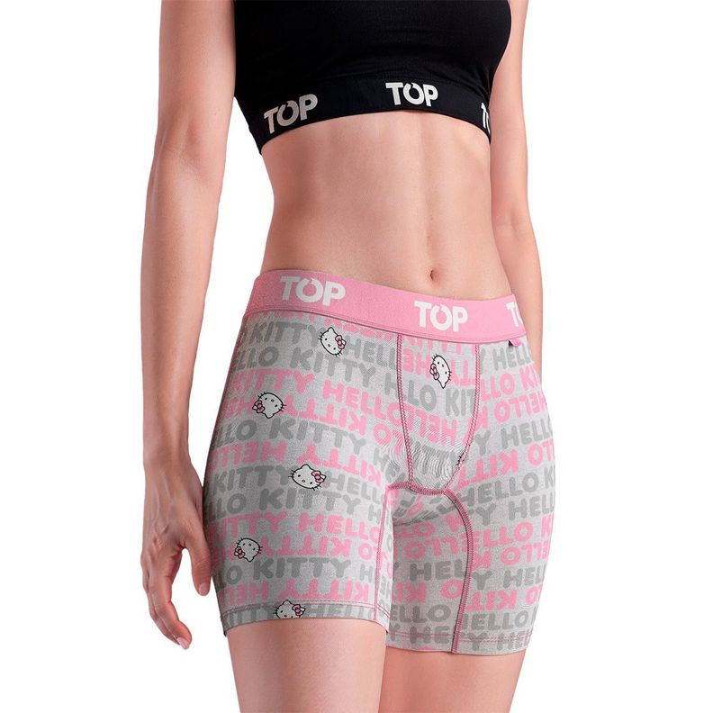Bóxer Medio MUJER Algodón Pack 3 Hello Kitty C3 TOP-3
