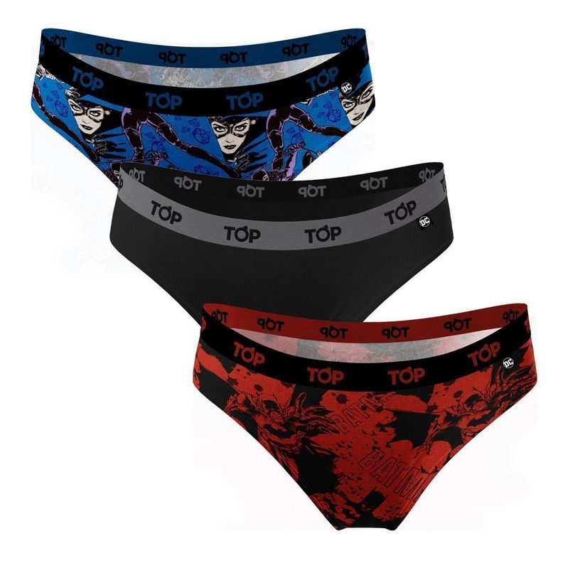 Calzón Bikini Algodón Pack 3 Batman - Gatúbela C2 Top-6