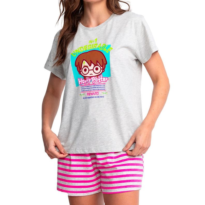 Pijama Mujer Verano Algodón Harry Potter C4 Top-2