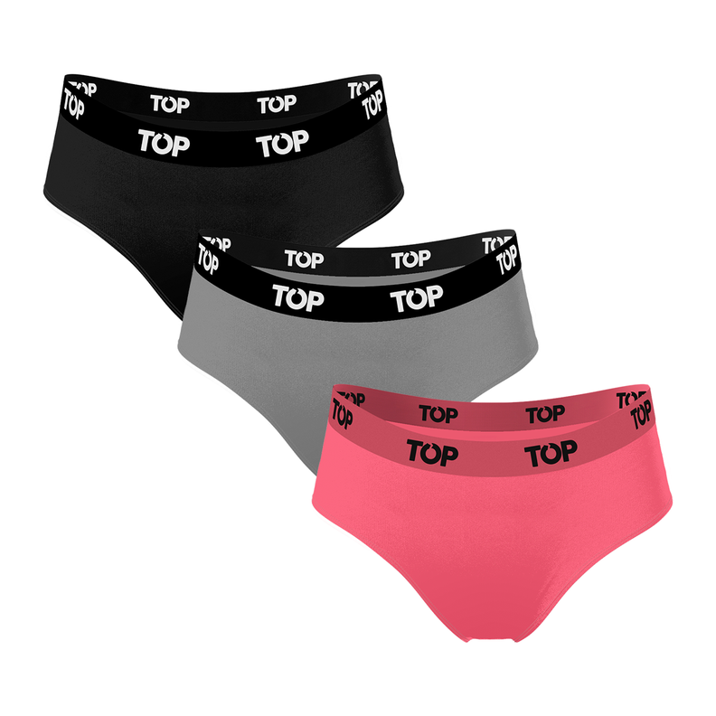 Calzón Hikini Algodón con Elástico Pack 3 C1 Top-1