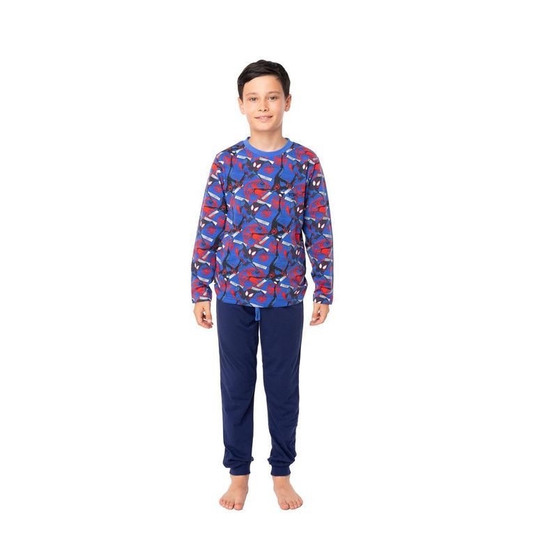Pijama Largo Niño Invierno Algodón Spider-Man.-0