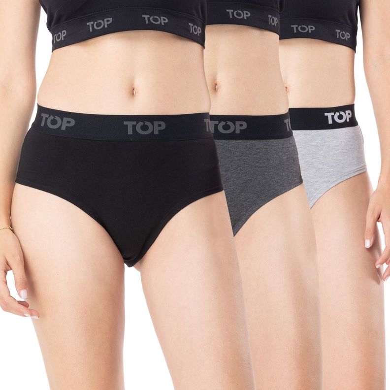 Calzón Hikini Algodón con Elástico Pack 3 C2 Top-0
