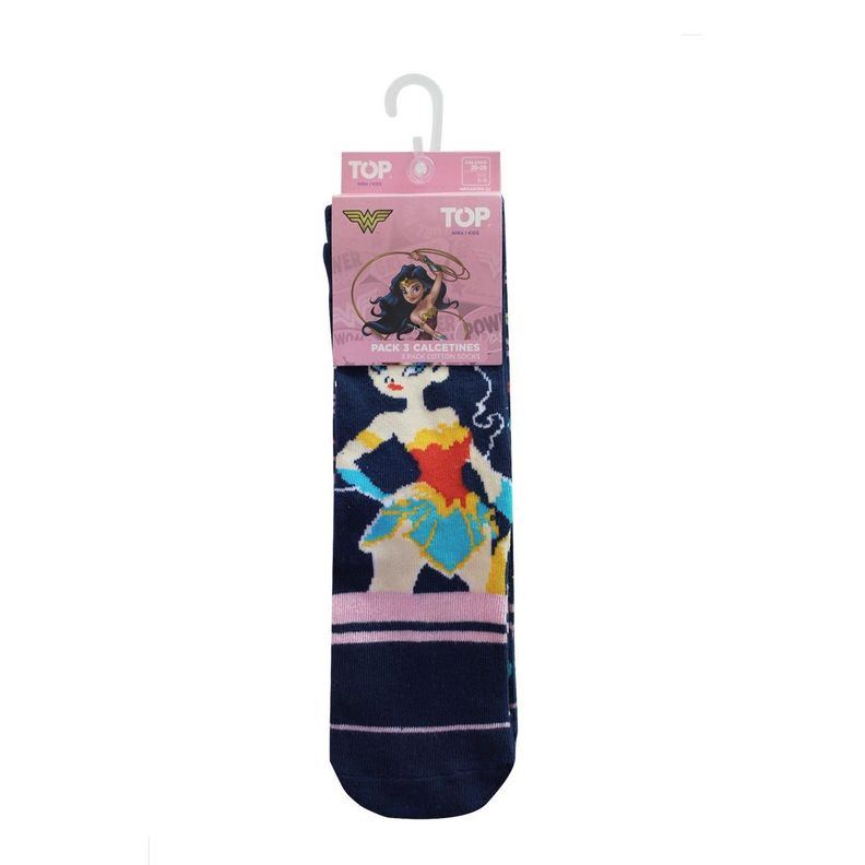 Calcetines Largos Niña Algodón Pack 3 DC C2 TOP-7