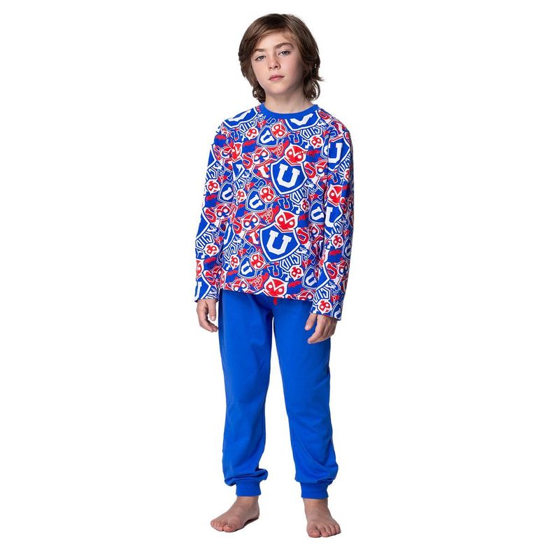 Pijama Largo Niño Invierno Algodón Universidad de Chile TOP-0