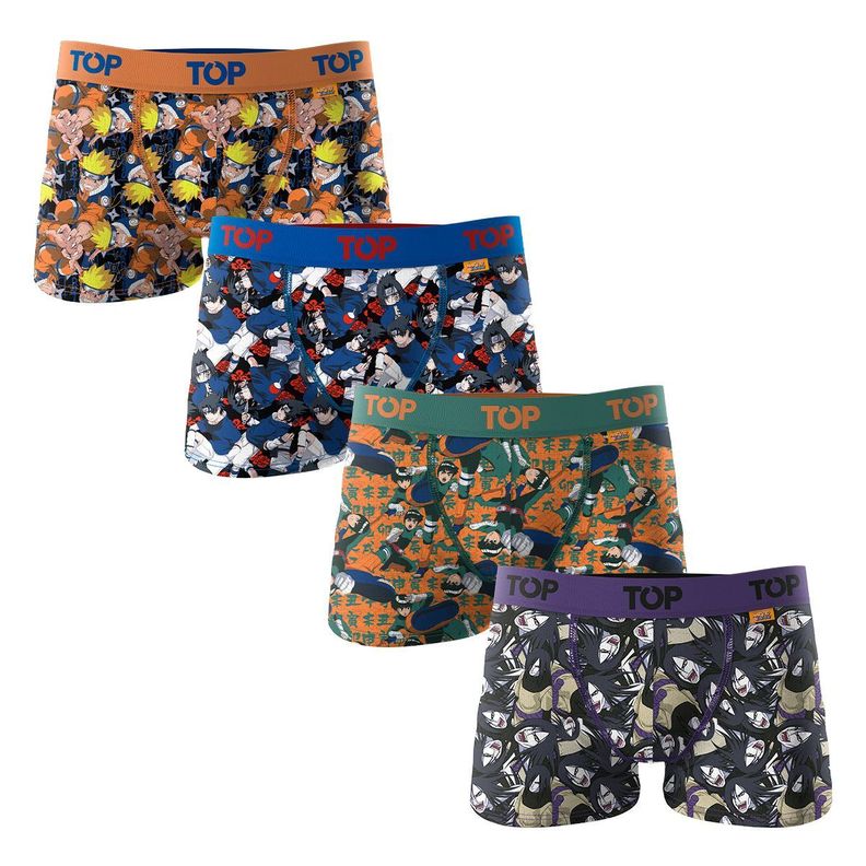 Bóxer Niño Algodón Naruto Pack 4 C2 Top-0