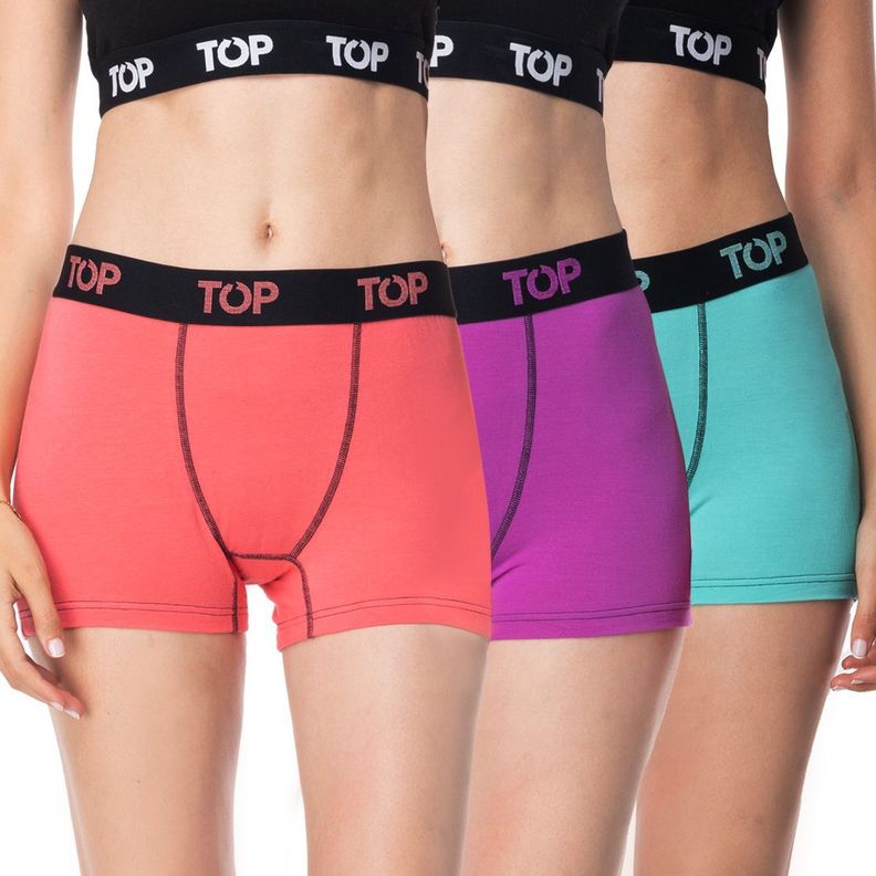 Bóxer Corto MUJER Algodón Pack 3 C2 Top