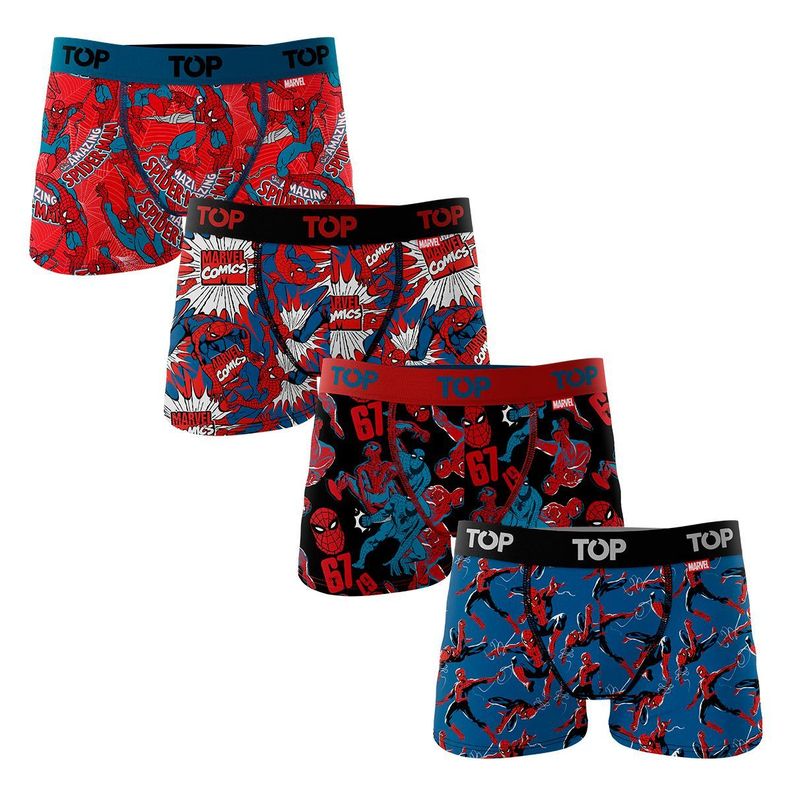 Bóxer Niño Algodón Marvel Pack 4 C16 Spider-Man TOP-0