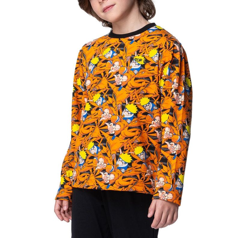 Pijama Largo Niño Invierno Algodón Naruto C1 TOP-0