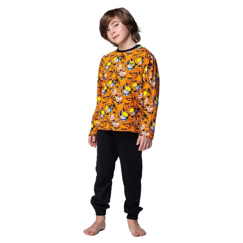 Pijama Largo Niño Invierno Algodón Naruto C1 TOP-1