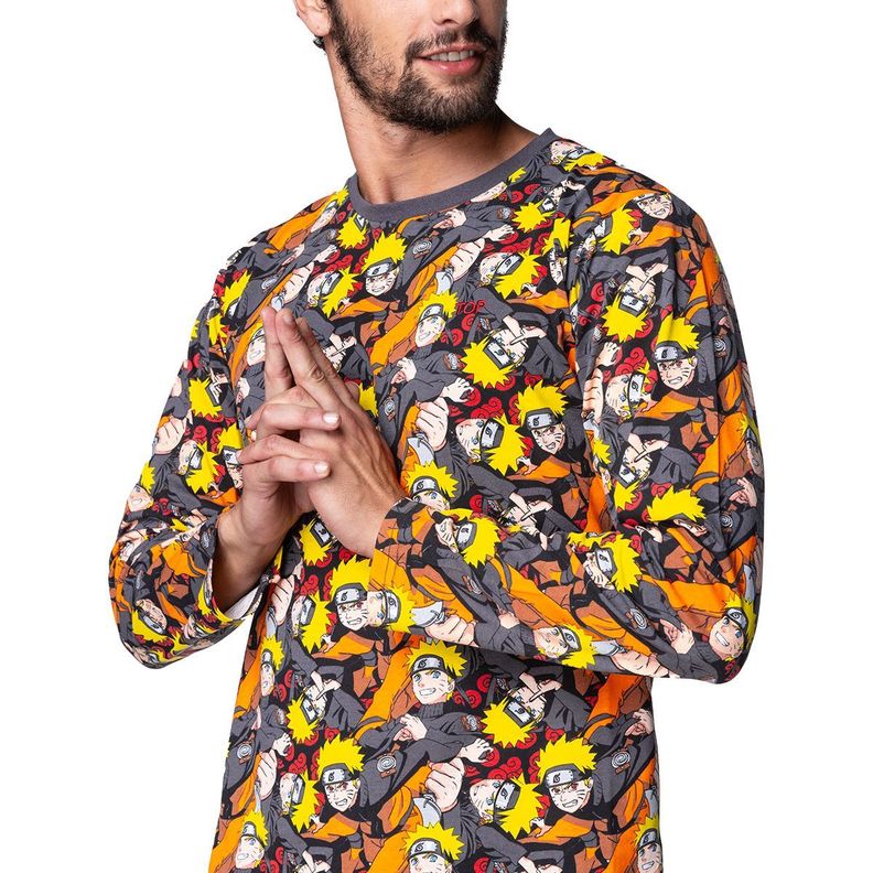Pijama Hombre Invierno Algodón Naruto C1-2