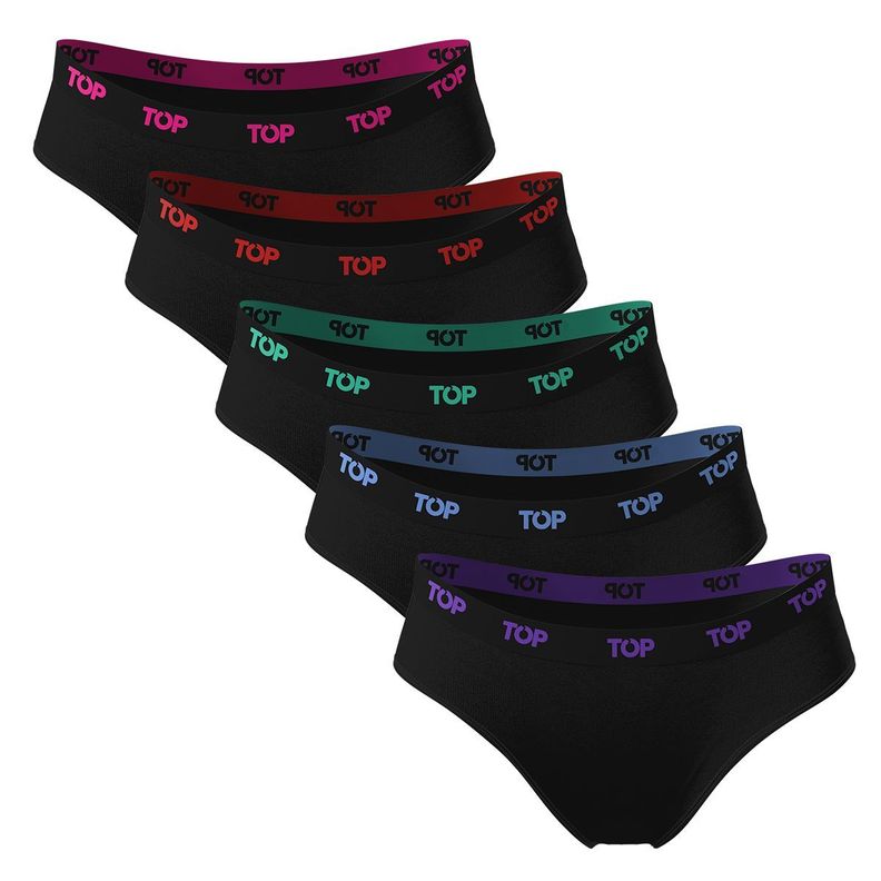Calzón Bikini Algodón Pack 5 Neón C2 TOP-2