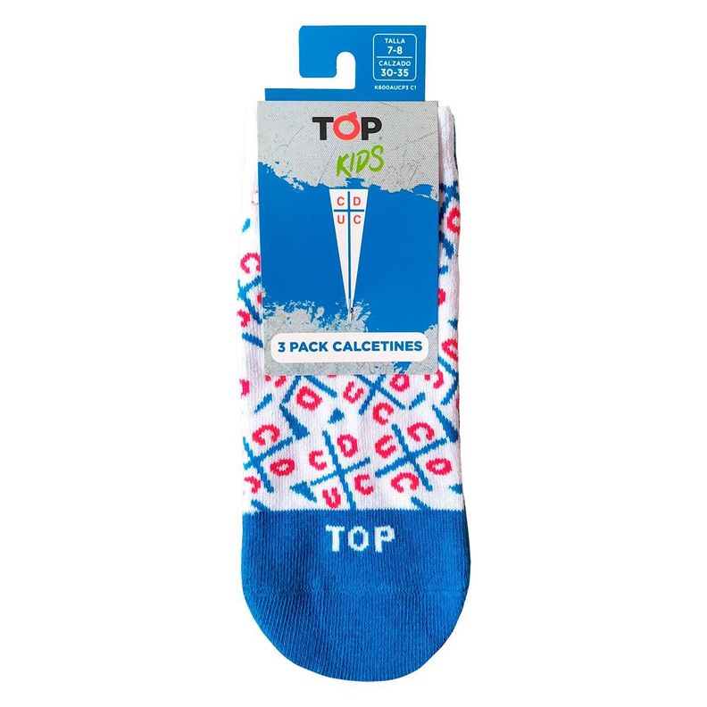 Calcetines Cortos Algodón Niños Universidad Católica Pack 3 C1 Top-6
