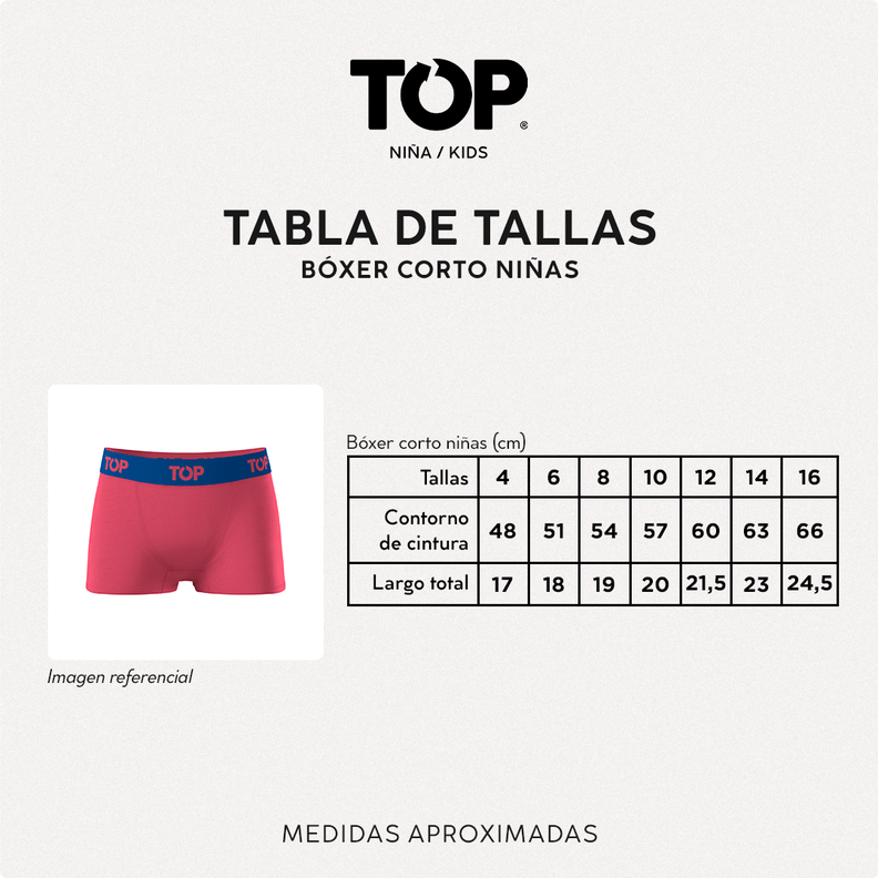 Bóxer Corto NIÑA Algodón Pack 5 C1 Top-6